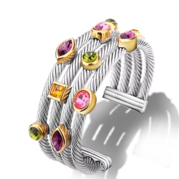 Gemstone Cable Cuff - Picture 4 of 11